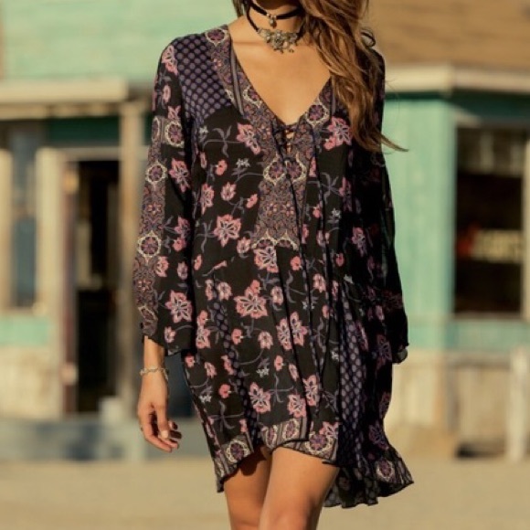 Anna Sui O’Neill Boho Floral Dottie Dress - Picture 2 of 7